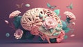 Meditation Brain. Generative AI