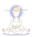 Meditation and brain waves -Woman