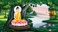 The meditation of Buddha image Royalty Free Stock Photo