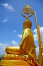 Meditation Buddha image at the top of the hill, Nakhon Sawan province, Thailand Royalty Free Stock Photo