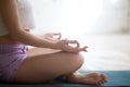 Meditation in easy pose Royalty Free Stock Photo