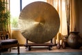 a meditation gong in a traditional setting