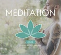 Meditation Healthcare Lotus Flower Graphic Concept Royalty Free Stock Photo