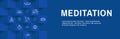 Meditation Icon Set and Web Header Banner Royalty Free Stock Photo