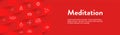 Meditation Icon Set and Web Header Banner Royalty Free Stock Photo