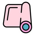 Meditation mat icon vector flat Royalty Free Stock Photo