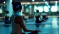Meditation in Modern Fitness Center