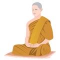 Meditation of monk