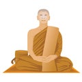 Meditation of monk