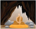 Meditation of monk