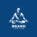 Meditation Monk logo design template