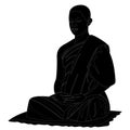 Meditation of monk