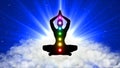 Meditation People Achieve Enlightenment, Activation Of Chakra and Aura In The Body