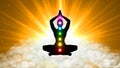 Meditation People Achieve Enlightenment, Activation Of Chakra and Aura In The Body