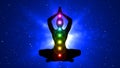 Meditation People Achieve Enlightenment, Activation Of Chakra and Aura In The Body