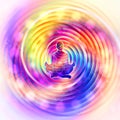 Meditation power abstract colorful art