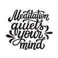 Meditation quiets your mind Royalty Free Stock Photo