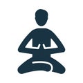 Meditation, relax, yoga vector icon