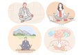 Meditation, relaxation, reaching harmony during working day and before sleep