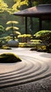 meditation rock garden zen buddhism Royalty Free Stock Photo