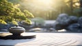 meditation rock garden zen buddhism Royalty Free Stock Photo