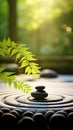 meditation rock garden zen buddhism Royalty Free Stock Photo