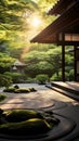 meditation rock garden zen buddhism