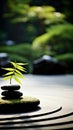 meditation rock garden zen buddhism Royalty Free Stock Photo