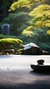 meditation rock garden zen buddhism Royalty Free Stock Photo