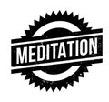 Meditation rubber stamp Royalty Free Stock Photo