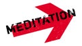 Meditation rubber stamp Royalty Free Stock Photo