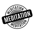 Meditation rubber stamp Royalty Free Stock Photo