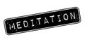 Meditation rubber stamp Royalty Free Stock Photo