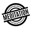 Meditation rubber stamp Royalty Free Stock Photo