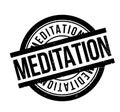 Meditation rubber stamp Royalty Free Stock Photo