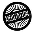 Meditation rubber stamp Royalty Free Stock Photo