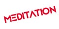 Meditation rubber stamp Royalty Free Stock Photo