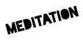 Meditation rubber stamp Royalty Free Stock Photo