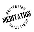 Meditation rubber stamp Royalty Free Stock Photo