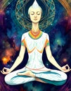 Meditation - Deep Meditative State of Conciousness Ai generated Royalty Free Stock Photo