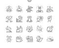 Meditation and spiritual practices Well-crafted Pixel Perfect Vector Thin Line Icons