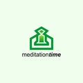 Meditation Time Abstract Logo Design.