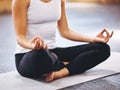Meditation, Wellness And Zen Woman Doing Yoga, Pilates Or Meditate For Spiritual Energy, Mind And Mindset Health