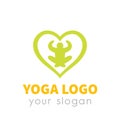 Meditation, yoga logo element on white Royalty Free Stock Photo