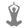 Silhouette woman in yoga pose