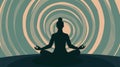 Meditative Breathwork with Emanating Concentric Circles Royalty Free Stock Photo