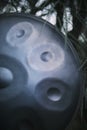 meditative hang handpan close-up