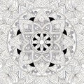 Meditative Mandala Coloring Page