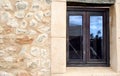 Mediteranean window reflection Royalty Free Stock Photo