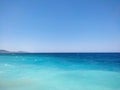 Mediteraneean sea mountain beach blue sky Royalty Free Stock Photo